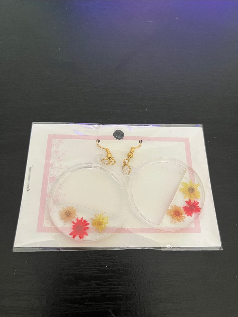 Dried Flower Fishhook Earrings